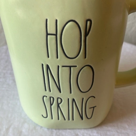 Rae Dunn: Green Ceramic Dining Mug- “Hop Into Spring” - Picture 6 of 15